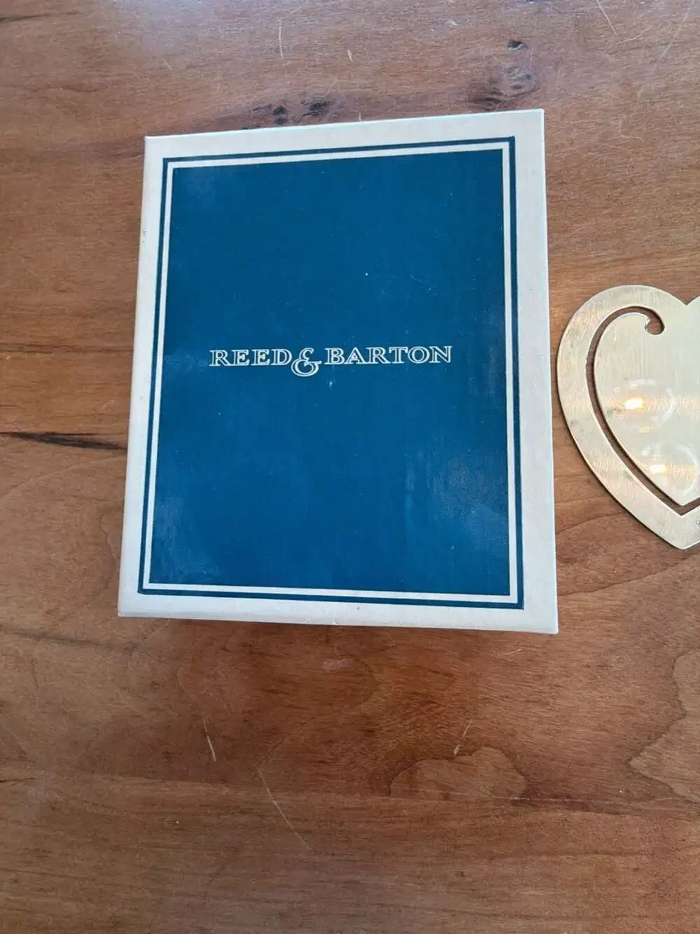 Reed & Barton Silver Plated Heart Page Marker Bookmark in Original Box